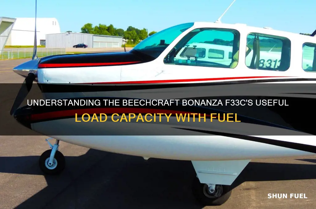 what is the beechcraft bonanza f33c useful load with fuel