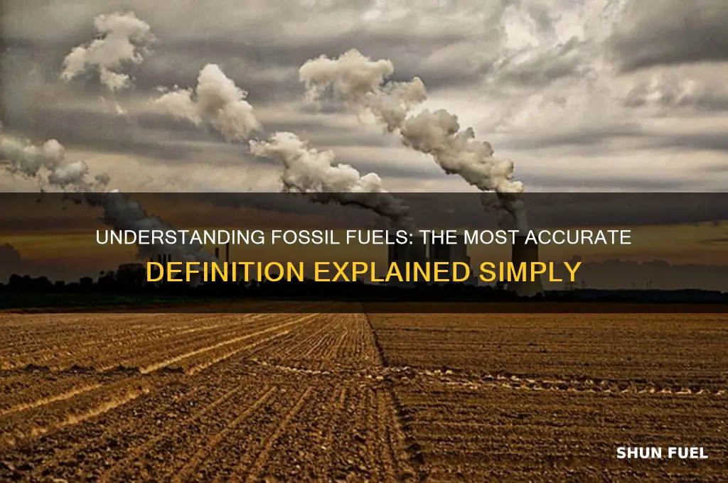 what is the best definition of fossil fuel