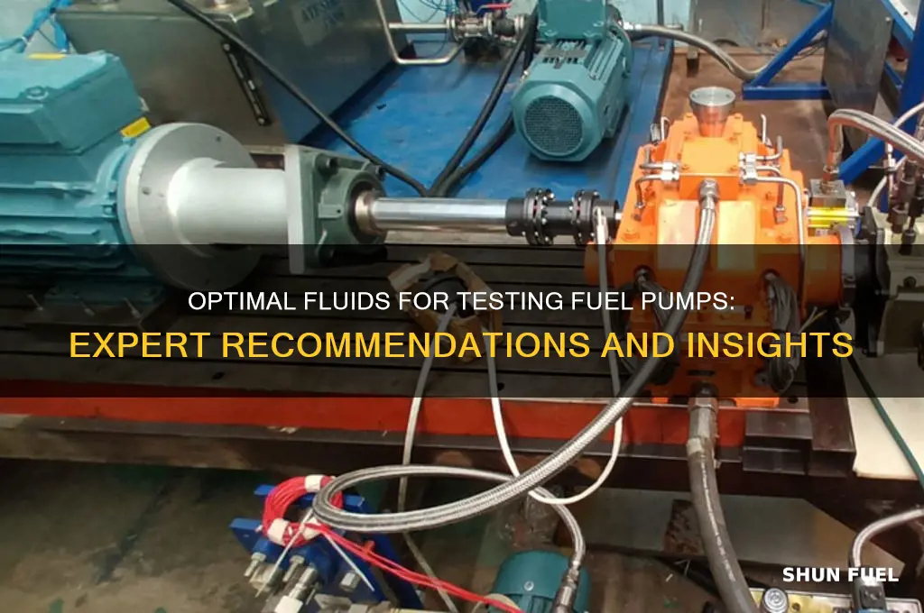 what is the best fluid to test fuel pumps with