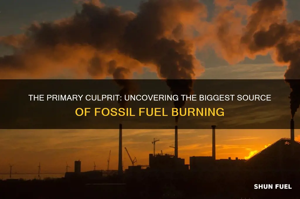 what is the biggest source of burning of fossil fuels