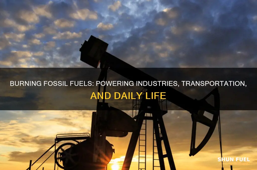 what is the burning of fossil fuels used for