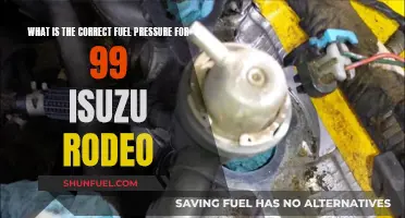 Fuel Pressure Maintenance for 99 Isuzu Rodeo