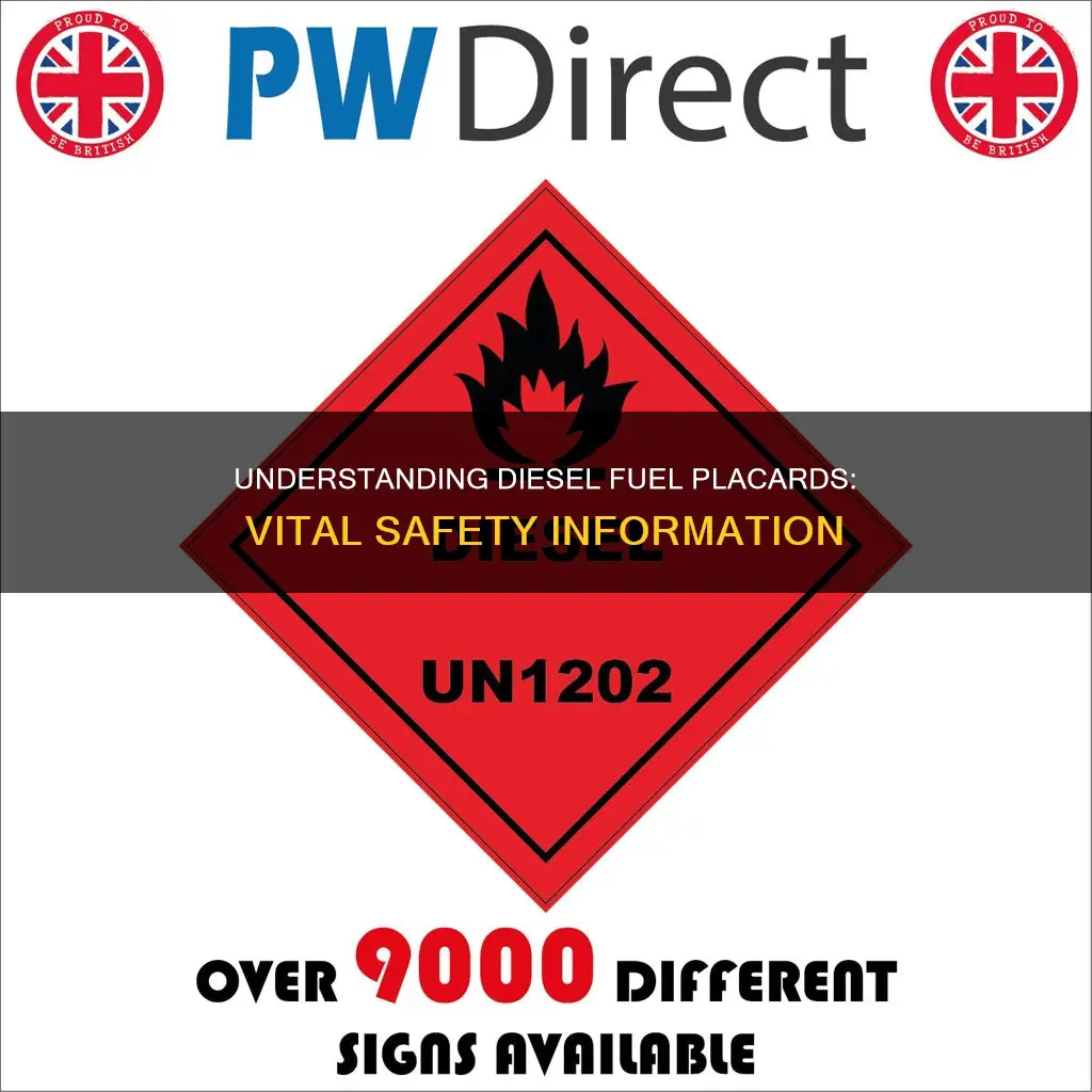 what is the correct placard for diesel fuel