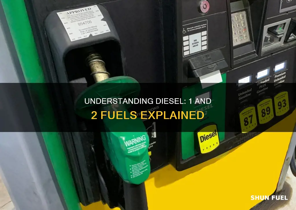 what is the difference between 1 and 2 diesel fuel