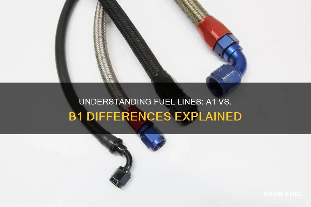 what is the difference between a1 and b1 fuel line