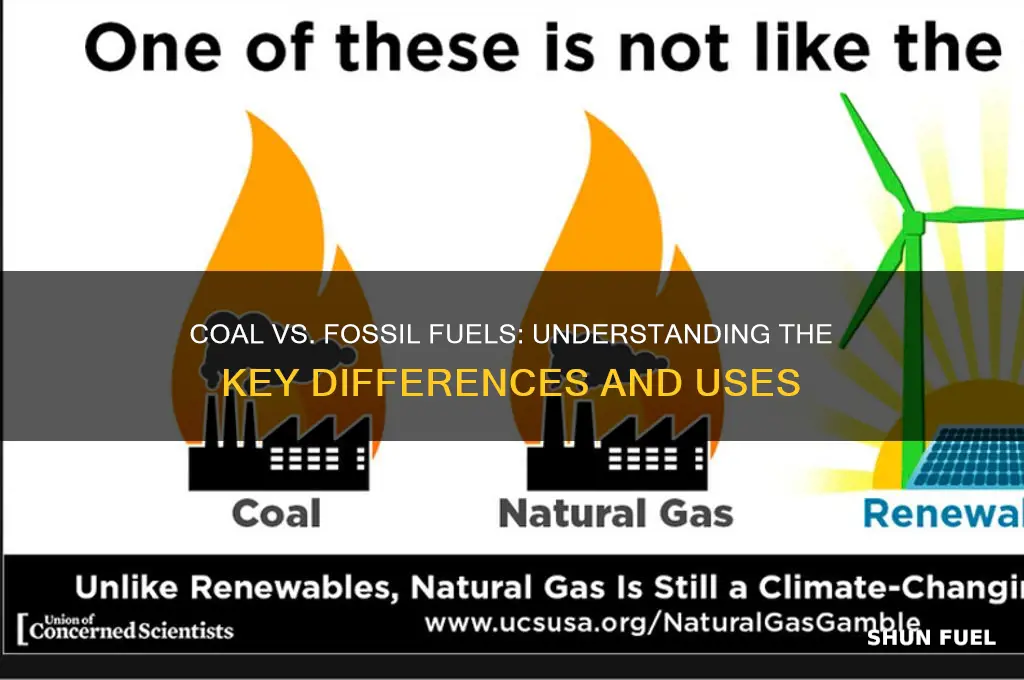 what is the difference between coal and fossil fuel