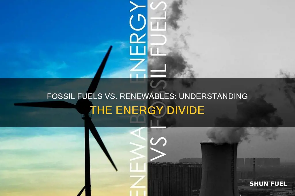 what is the difference between fossil fuel and renewable energy