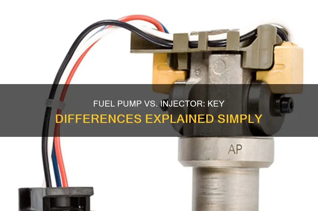 what is the difference between fuel pump and fuel injector