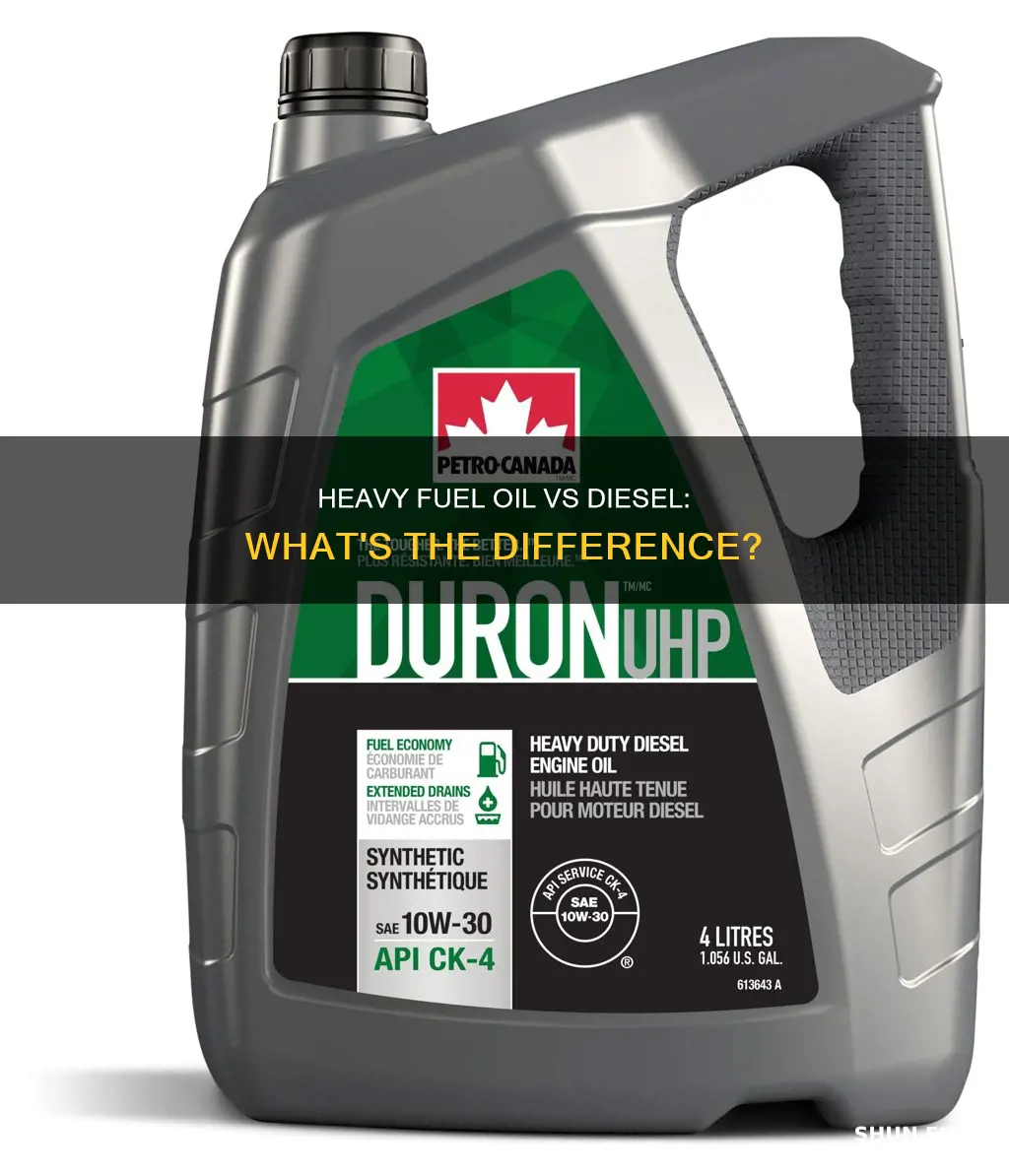 what is the difference between heavy fuel oil and diesel