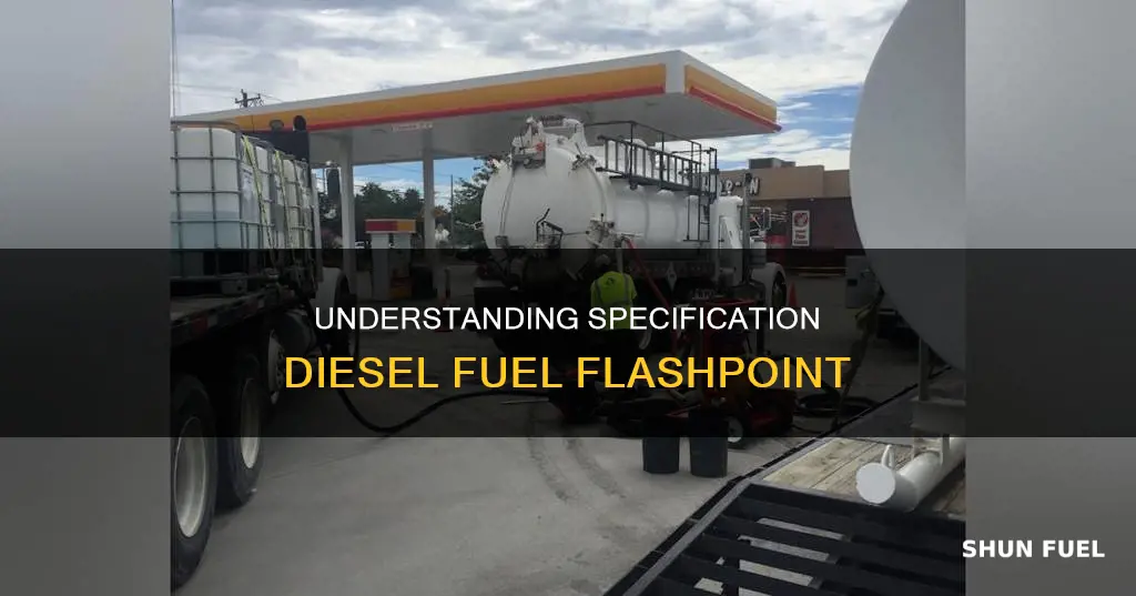 what is the flashpoint of specification diesel fuel