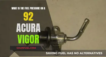 Fuel Pressure Maintenance for the 1992 Acura Vigor