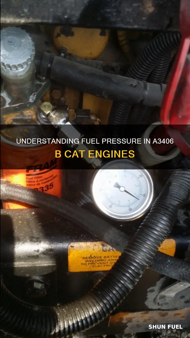 what is the fuel pressure on a3406 b cat