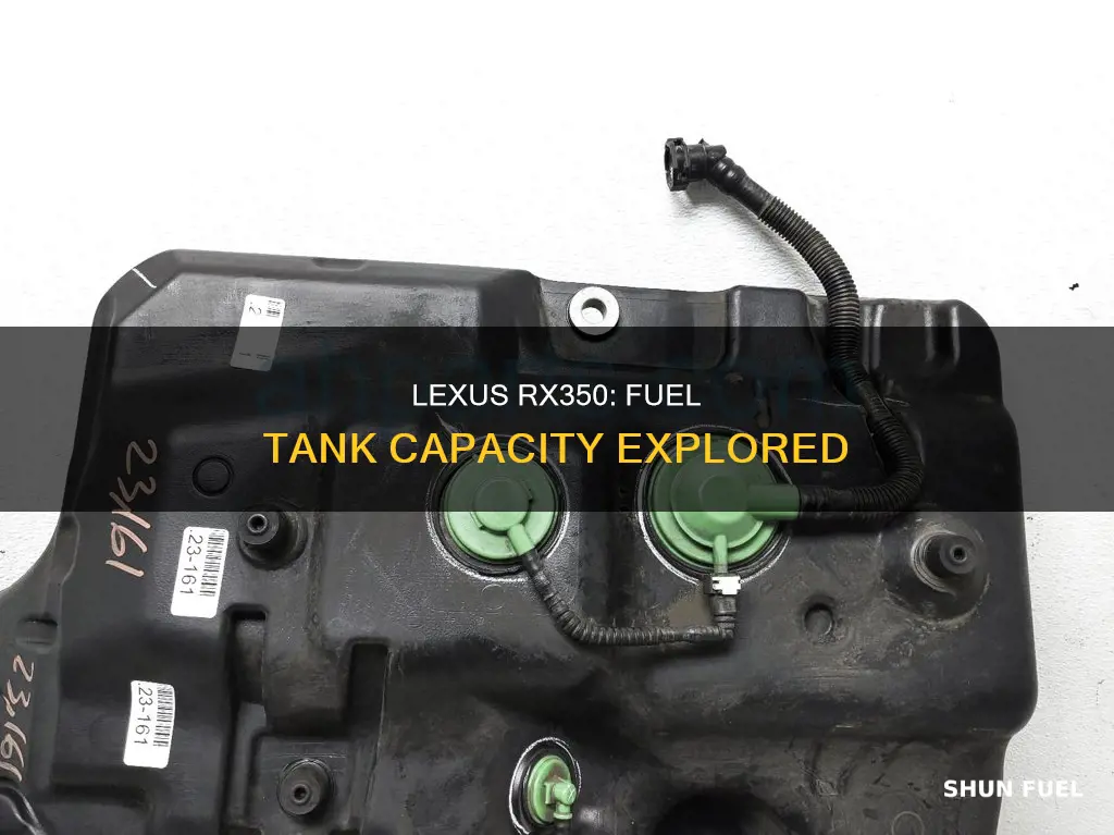 what is the fuel tank capacity of a lexus rx350