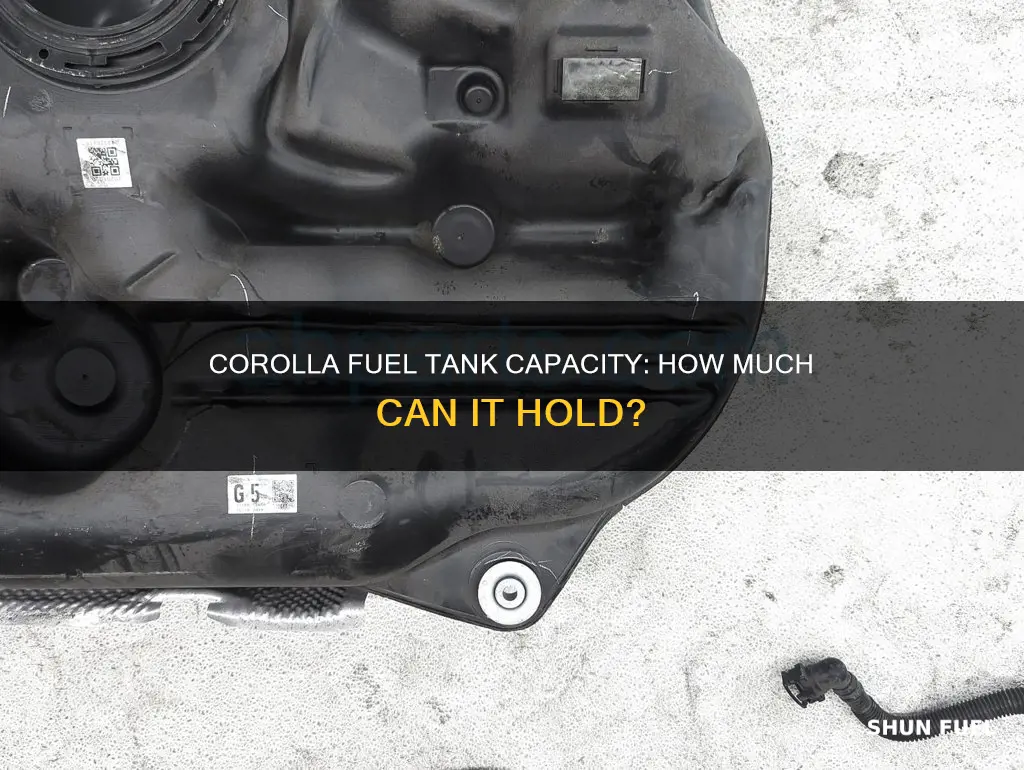 what is the fuel tank capacity of toyota corolla