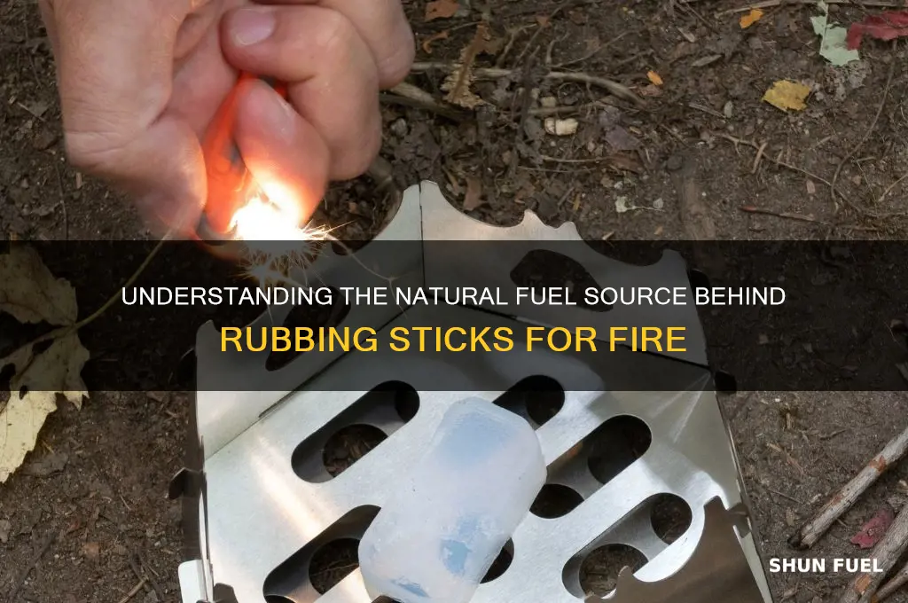 what is the fuel used when rubbing sticks