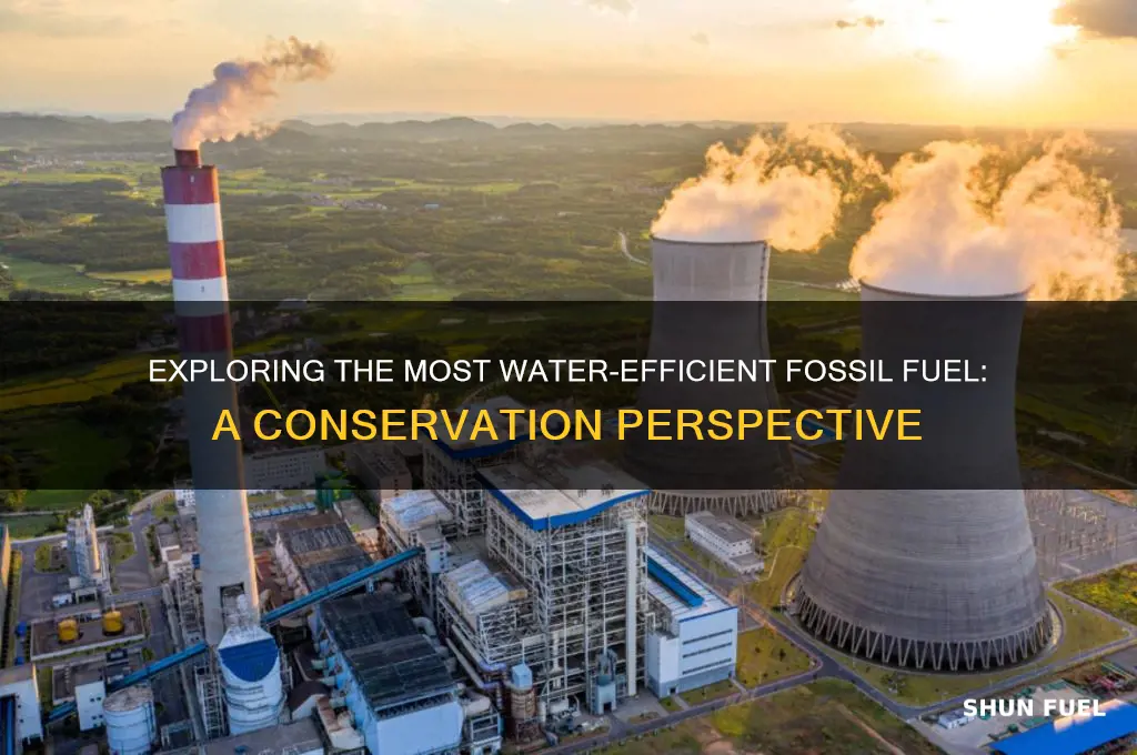 what is the most water-conservative fossil fuel