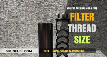 Fuel Filter Thread Size: Napa 4003 Specifications