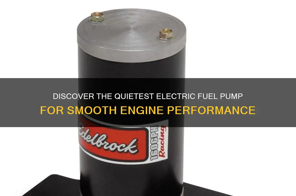 what is the quietest electric fuel pump