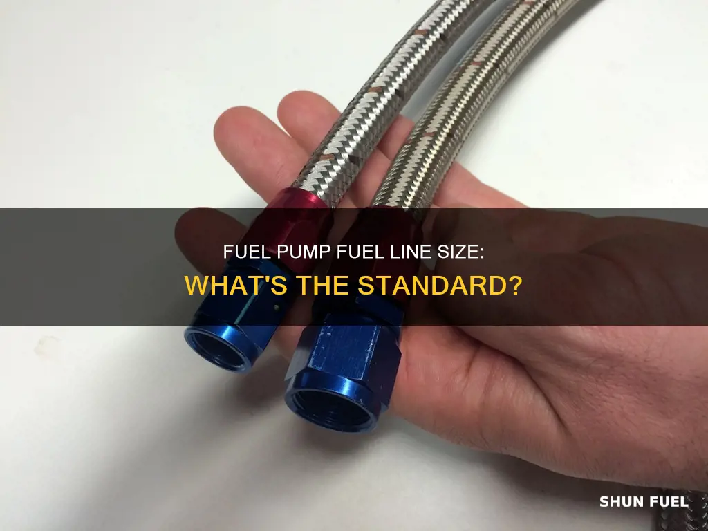 what is the size fuel line into a fuel pump