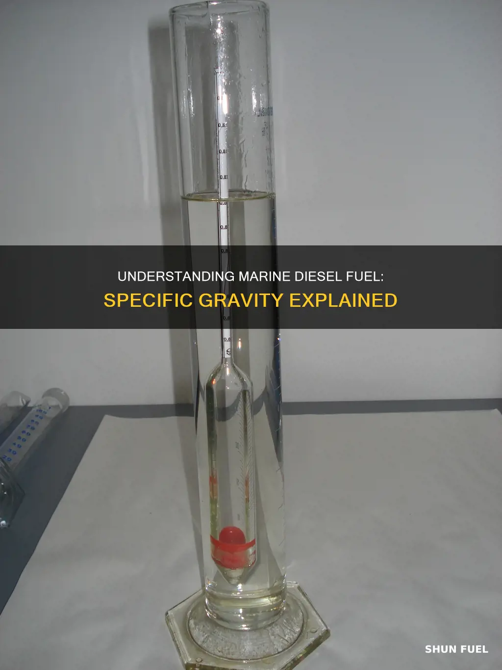 what is the specific gravity of marine diesel fuel