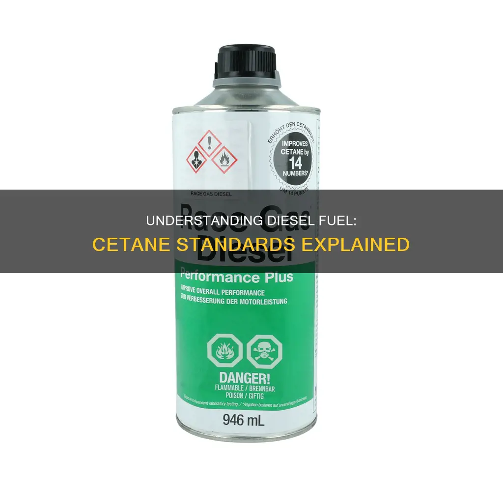 what is the standard cetane in diesel fuel