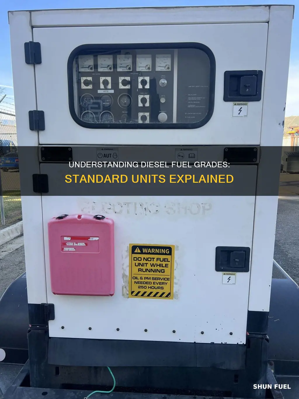 what is the standard unit for measuring diesel fuel grade
