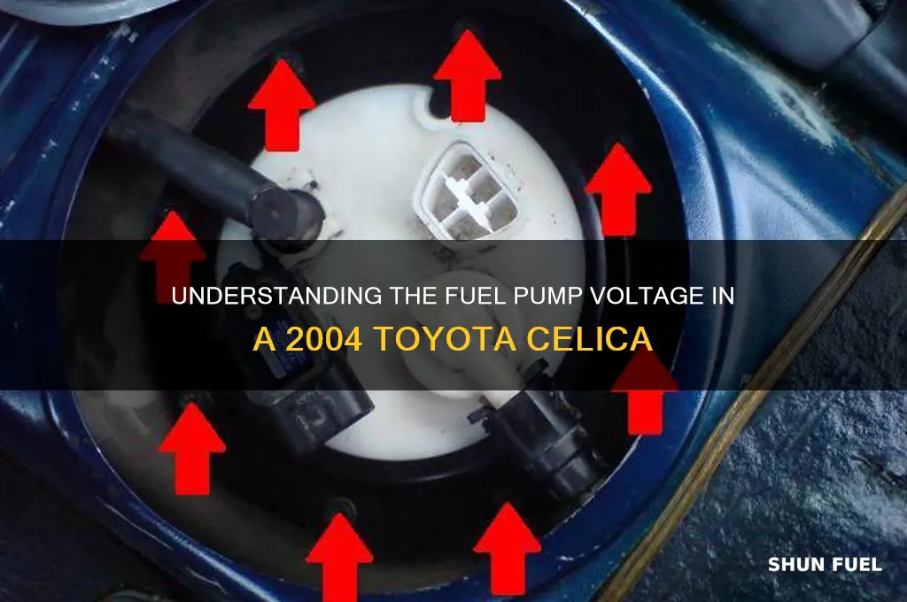 what is the voltage of the fuel pump 04 celica