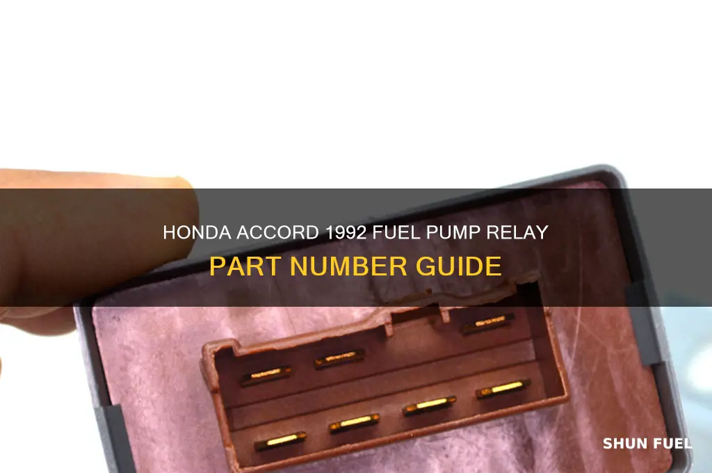 what is the1992 honda accord fuel pump relay part number