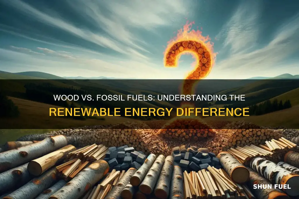 what is wood not a fossil fuel