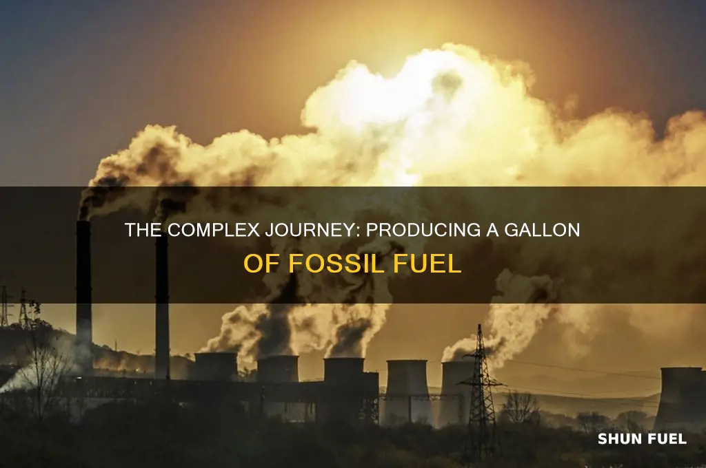 what it takes to produce a gallon of fossil fuel