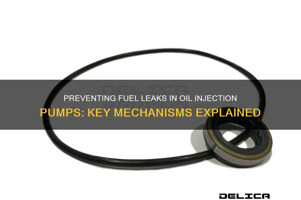 what keeps fuel from leaking in oil in injecrion pump