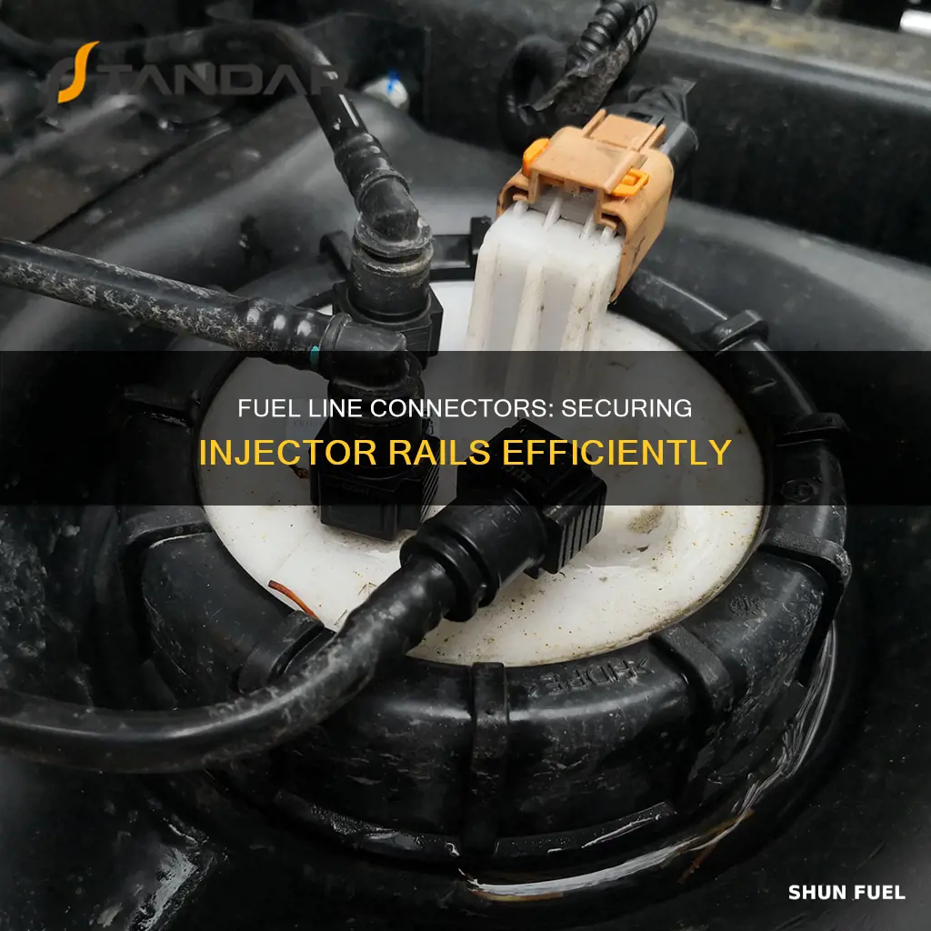 what kind of connectors connect fuel line to injector rail