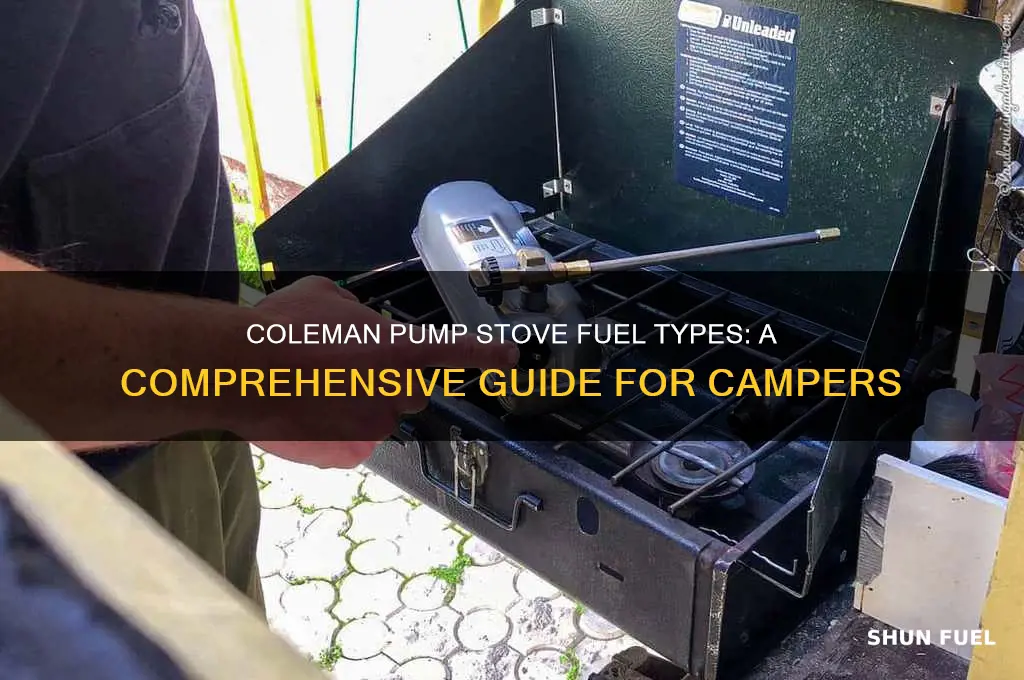 what kind of fuel coleman pump stove