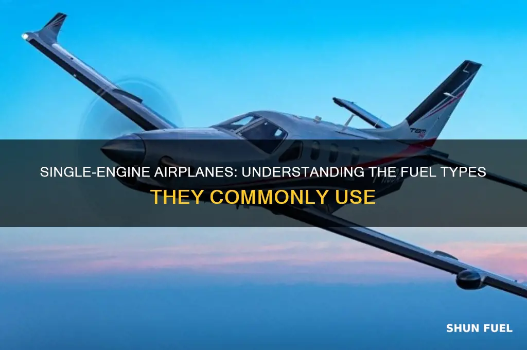 what kind of fuel do a single engine airplanes use