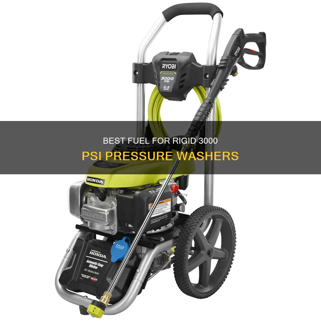 what kind of fuel doesridgid 3000 psi pressure washer