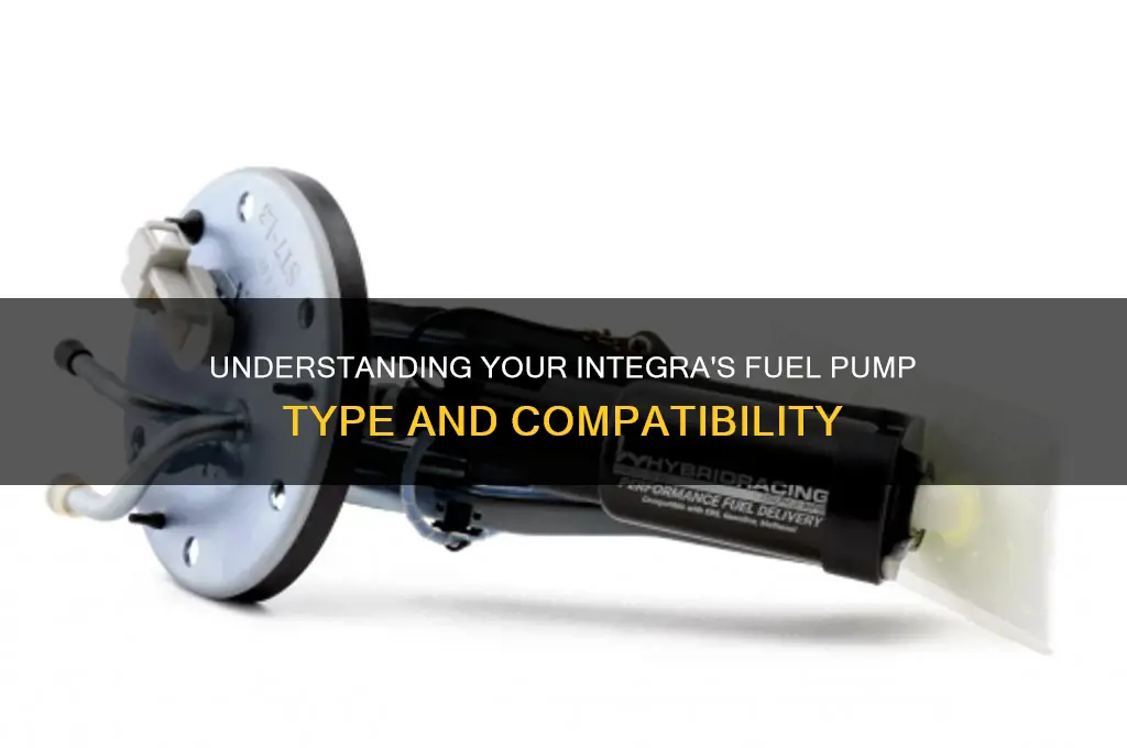 what kind of fuel pump does my integra use