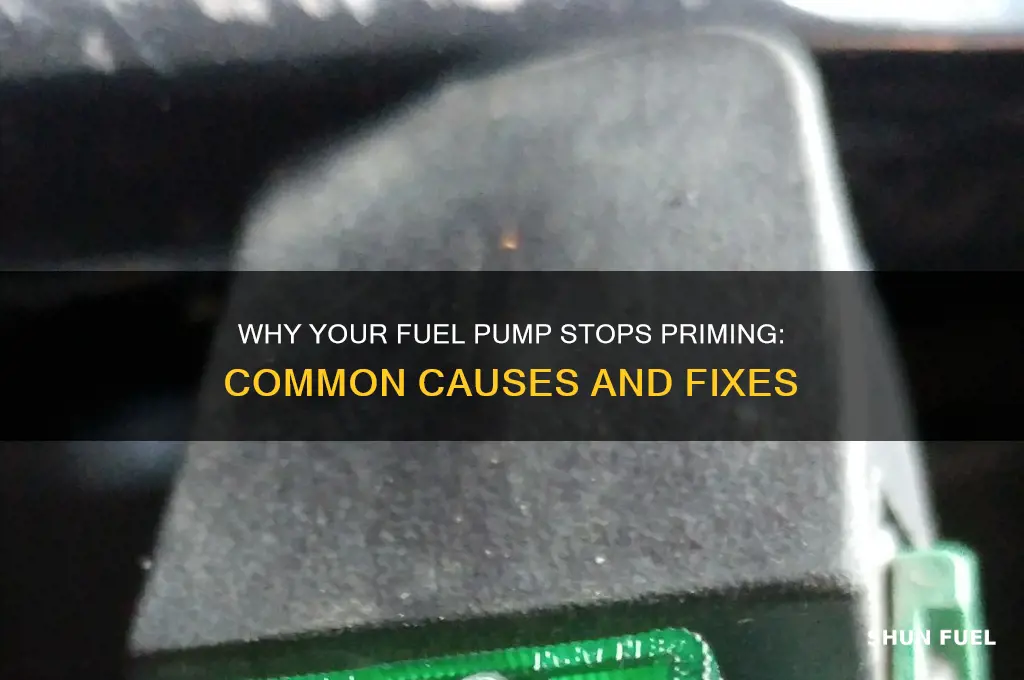 what makes a fuel pump stop priming