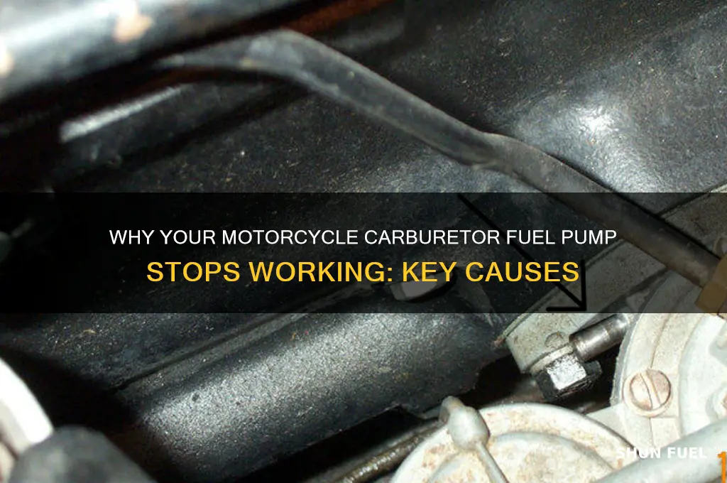 what makes a motorcycle carburetor fuel pump shut off