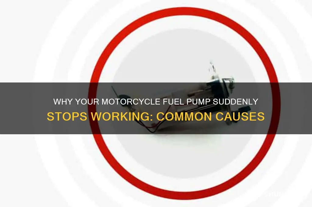 what makes a motorcycle fuel pump stop pumping