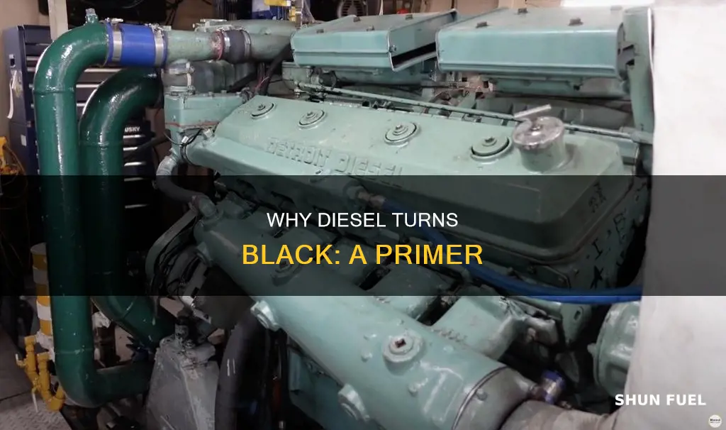what makes diesel fuel turn black