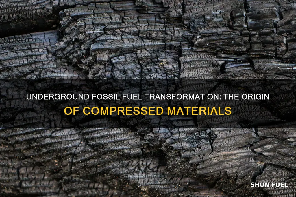 what material is compressed underground from fossil fuels