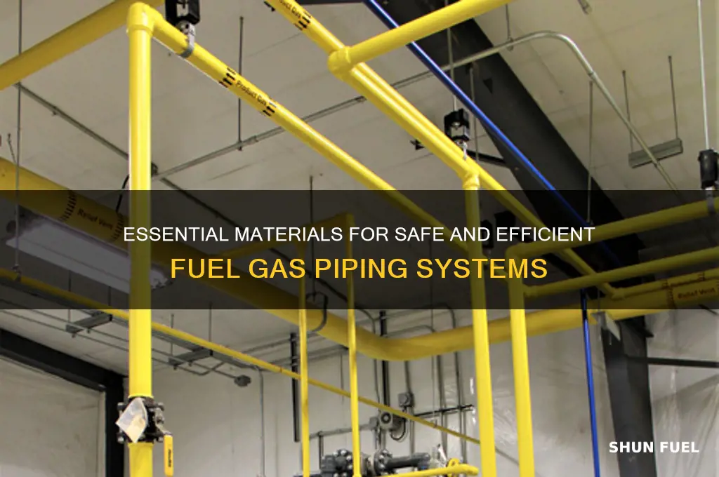 what materials are used for fuel gas piping