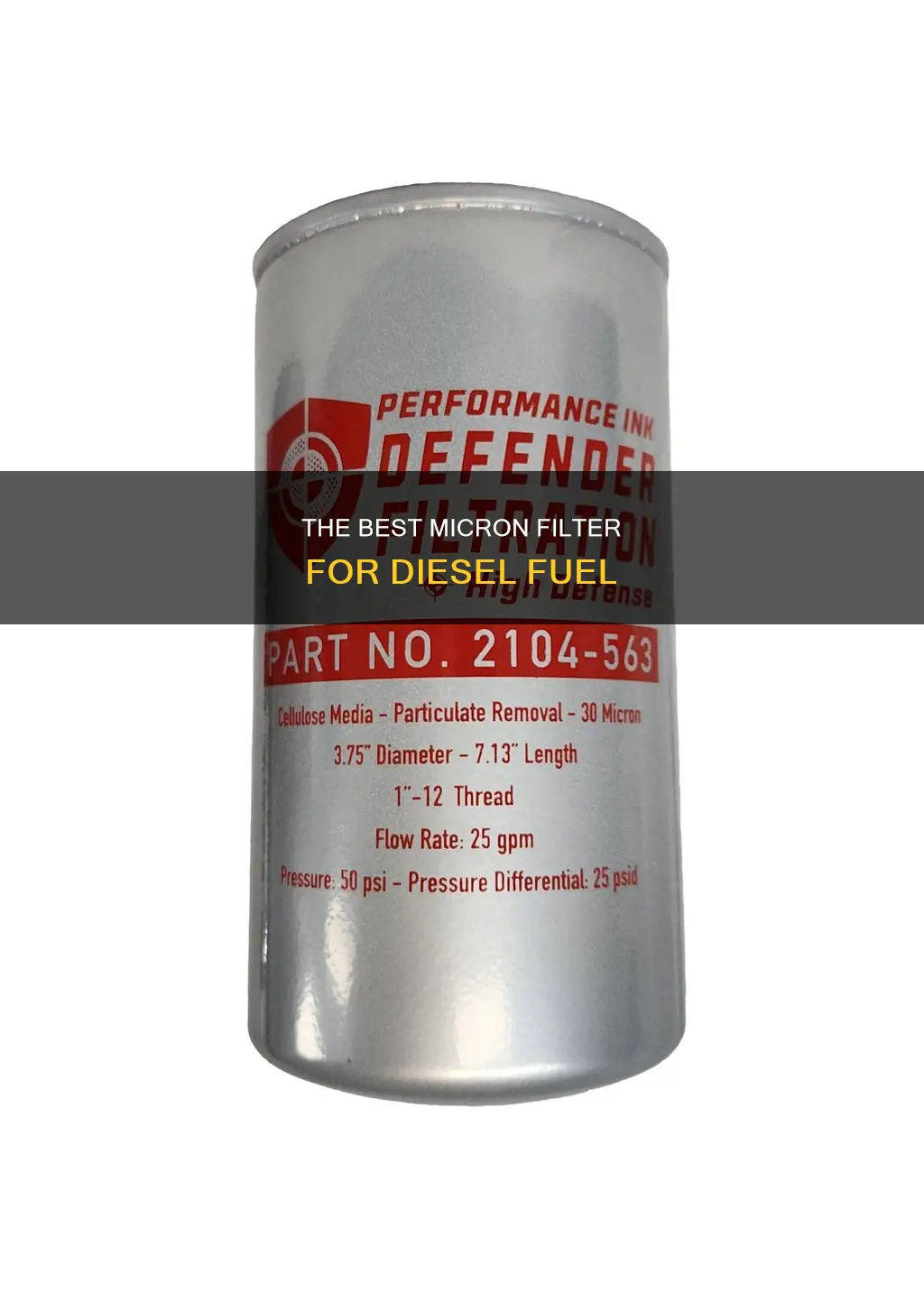 what micron filter for diesel fuel