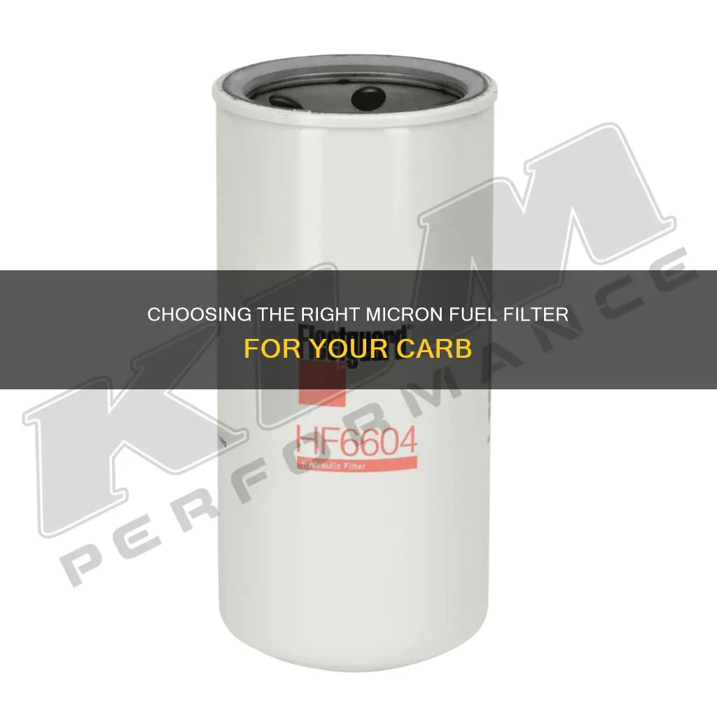 what micron fuel filter for carb