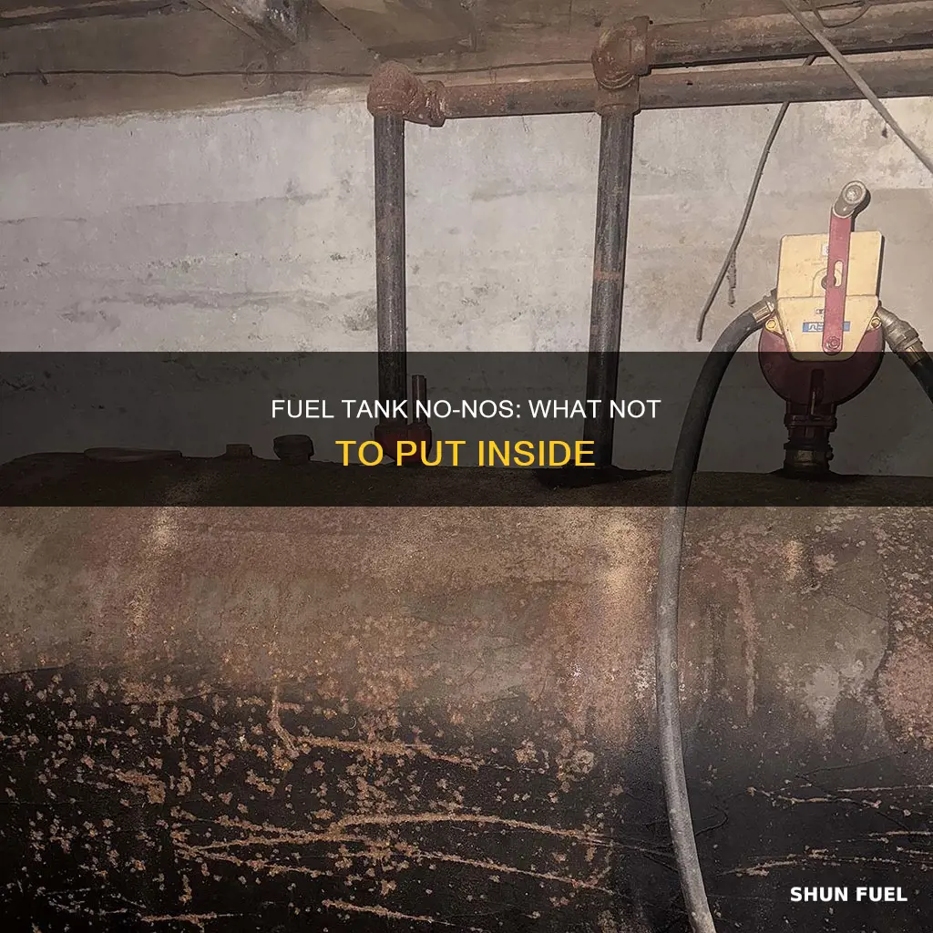 what not to put in a fuel tank