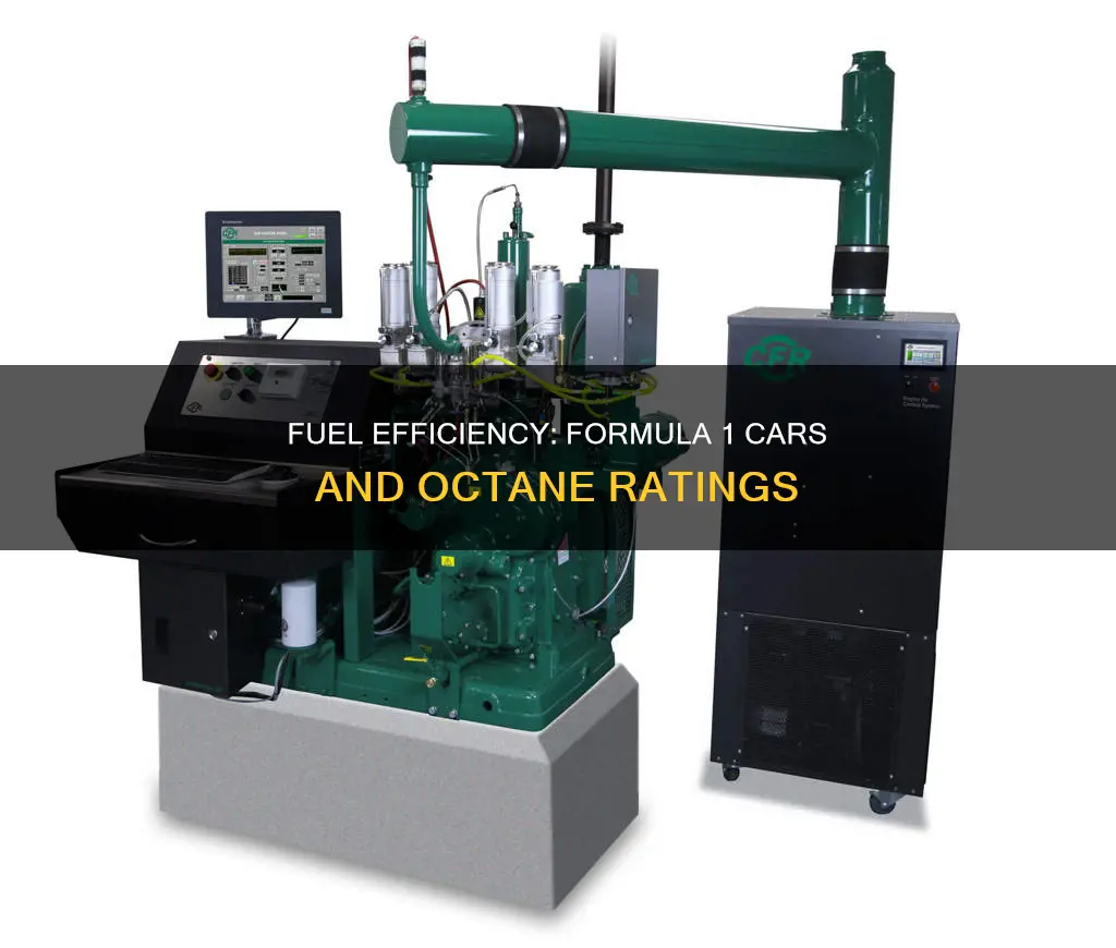 what octane fuel do formula 1 cars use