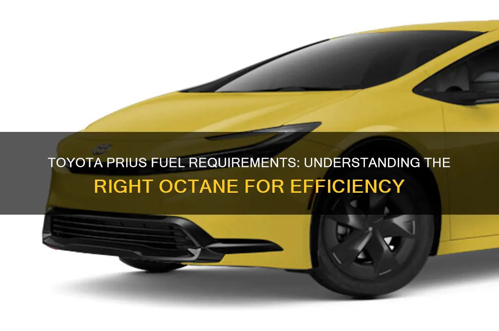 what octane fuel does toyota prius use