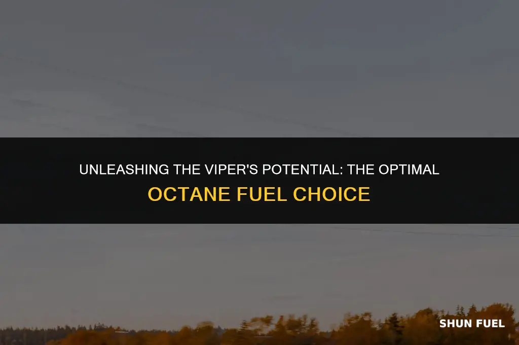 what octane fuel for viper
