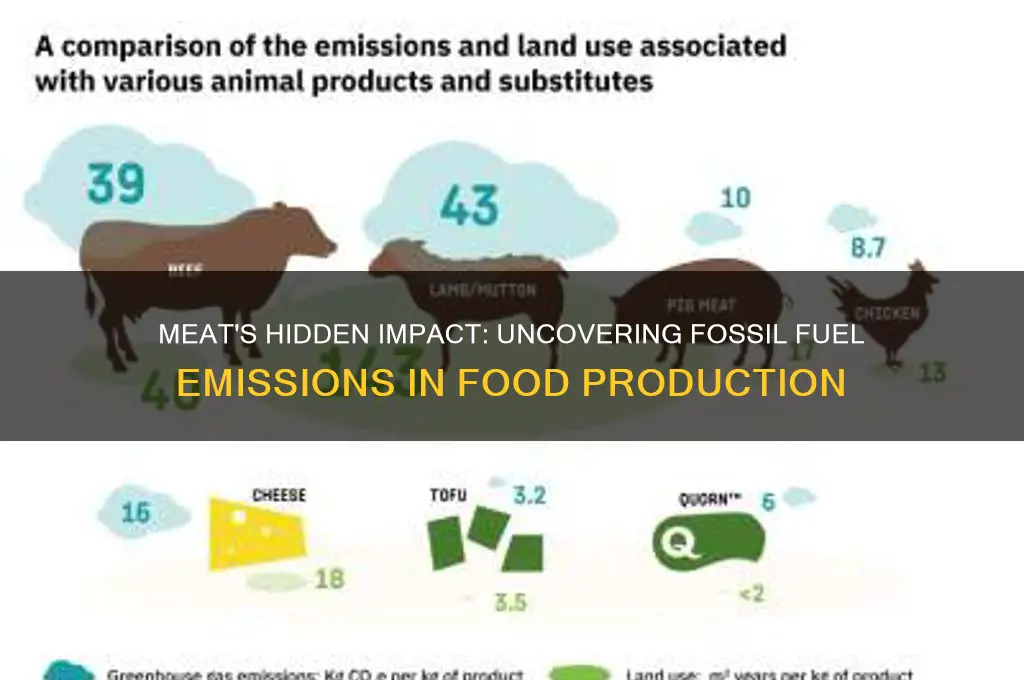 what percent of fossile fuel emmisions trace to meat