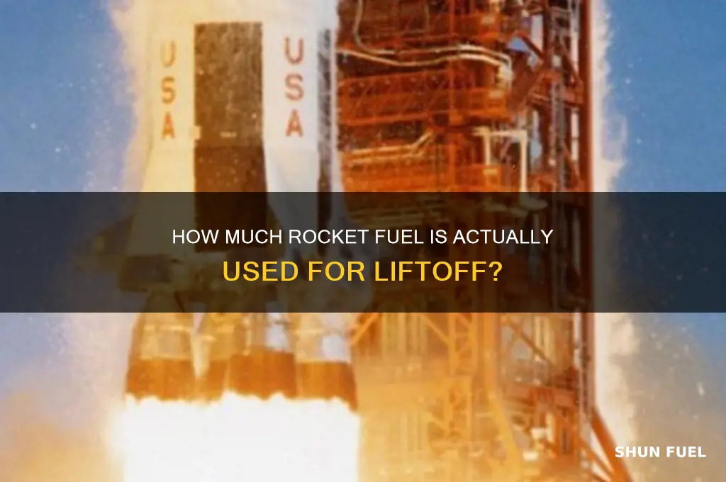 what percent of rocket fuel is used to launch